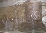 1940's Glassware, a lot of this pattern