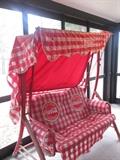 Advertising Coca Cola glider red/white gingham