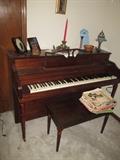 Piano with bench