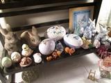 Easter rabbit and egg collectibles