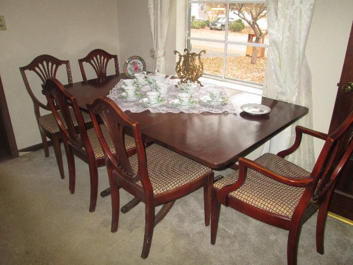 1930's dining room table and chairs
