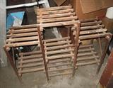 wooden slat plant stand