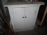 white painted cabinet