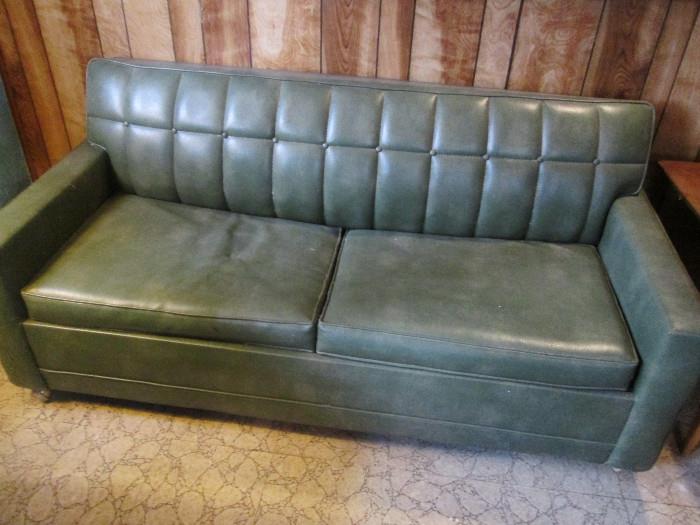 Green retro sofa sleeper