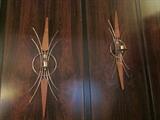 Pair vintage wall sconces