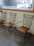 Decorative Wood and Iron Chairs