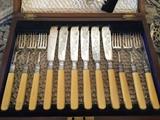 Antique fork and knife set
