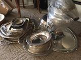 silver plate serving items