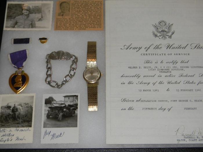 WWII Archive with Purple Heart