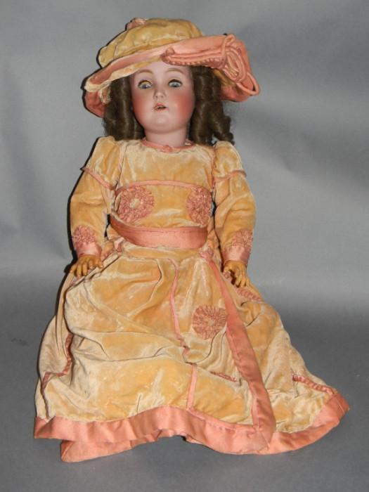 J.D. Kestner, Jr. Bisque Doll in Velvet Dress
