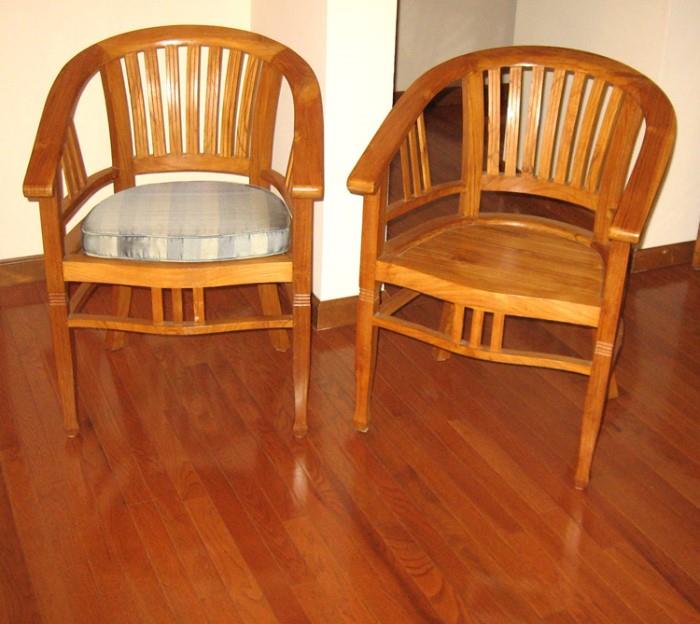 Pair of chairs by Custom Imports Beach House Furniture