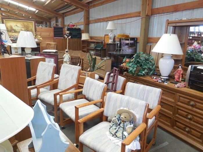 Dressers, lamps, chairs, rockers, recliners, highboys, and more.