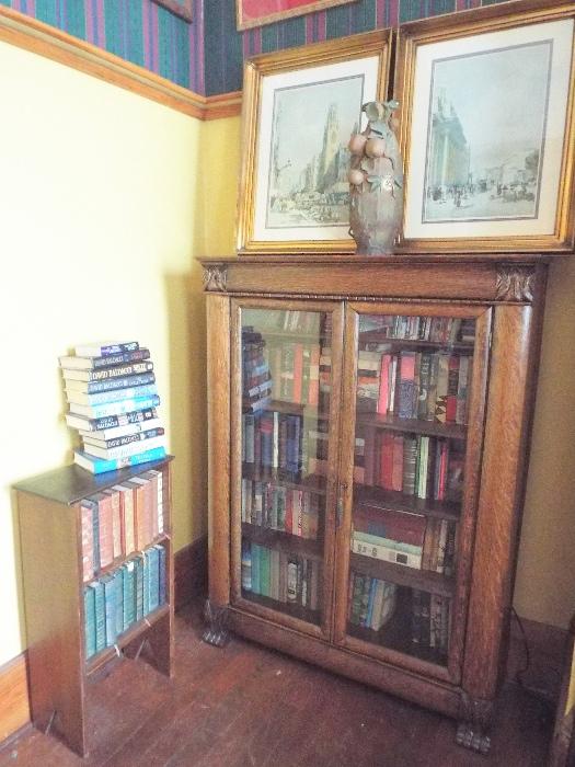 Oak bookcase Orig. to house which was built in 1892