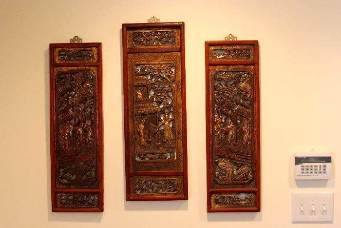 Chinese Hand Carved Panels