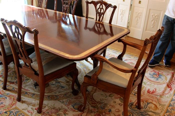Inlaid Banded Dining Table