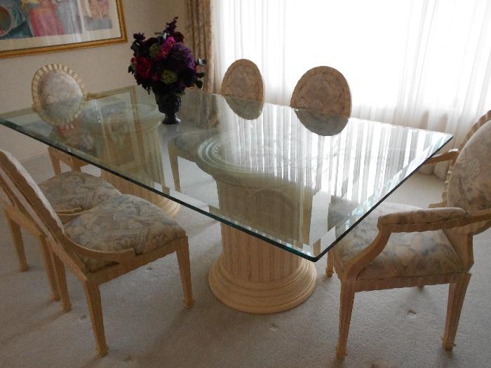 Glass-top table