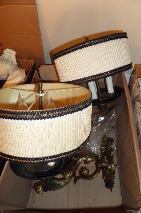 PAIR OF VINTAGE ELECTRIC WALL FIXTURES