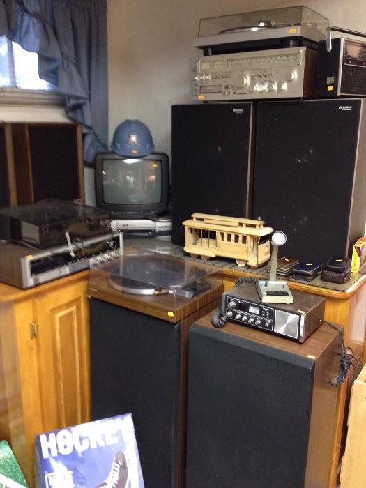 Vintage electronics and records
