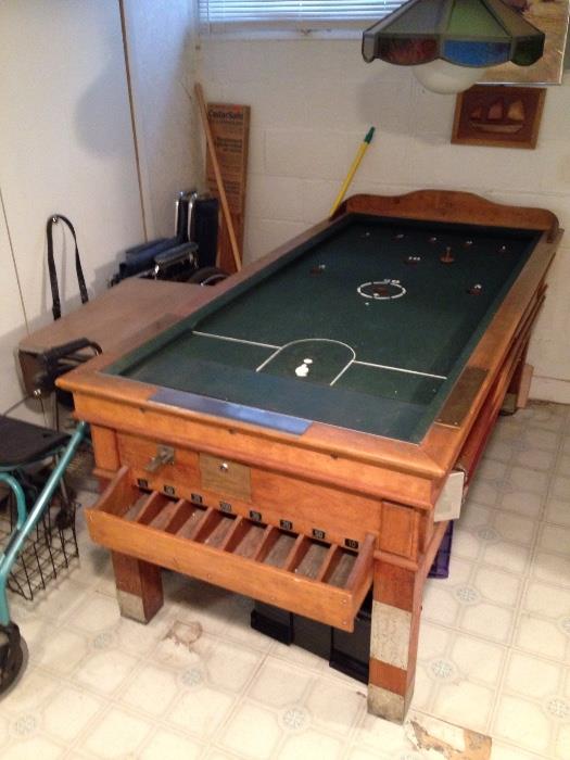 Antique snooker table.