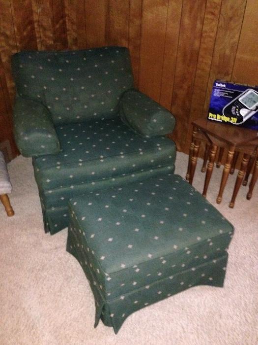 Super Comfortable chair and ottoman.