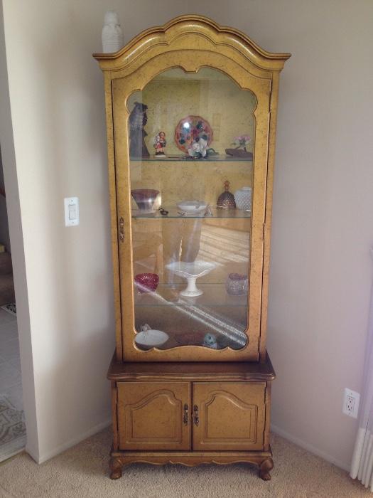 Nice hump topped curio cabinet.