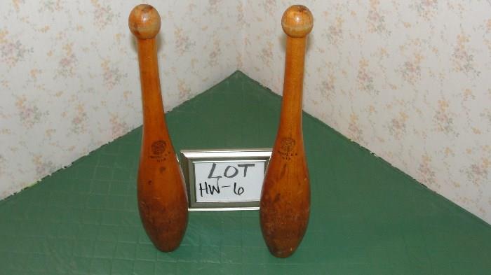 Antique Spalding Juggling Pins/Exercise Clubs 