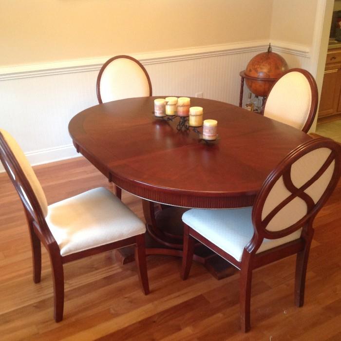 Pedestal Dining Table / 6 Chairs (1 Captains) $ 500.00