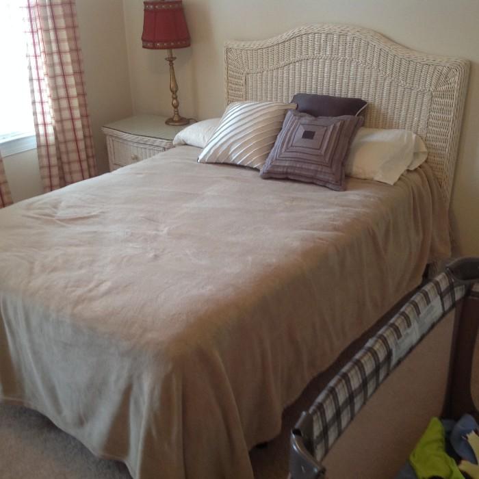 Wicker Bed (includes frame / headboard / mattress / box spring)  $ 280.00