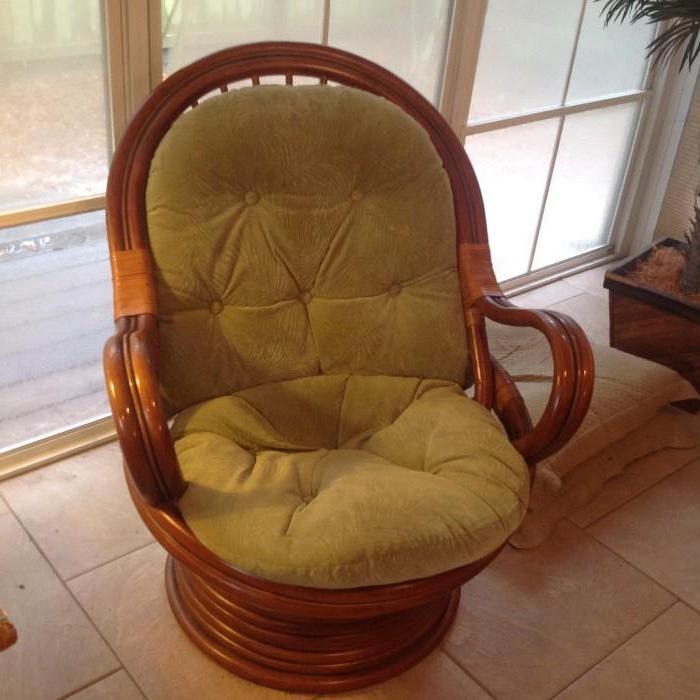 Rattan Swivel Chair $ 80.00