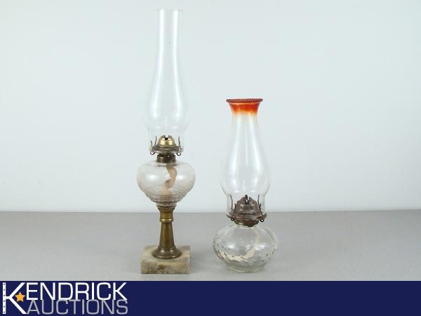 2 Antique Oil Lamps
