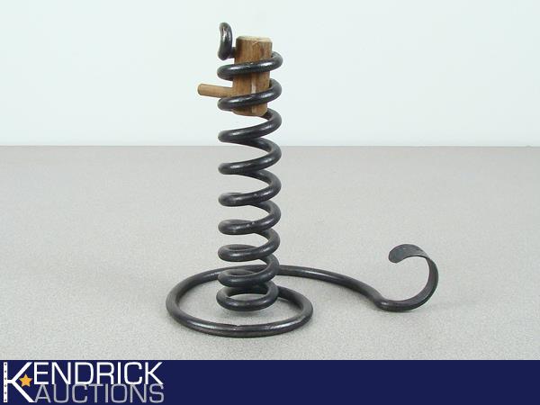 Antique Iron Courting Candle Holder
