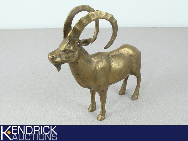 Solid Brass Antique Ram Figurine
