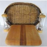 Salt and pepper mill, cutting board and tray