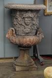 Italian cement urns (one of a pair)