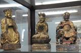 Chinese carved gilded ancestral figures