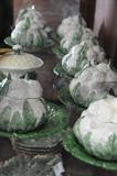 Pottery cauliflower soup tureens