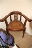 Antique Cane Chair with harp 