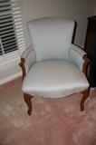 Tack Upholstered Queen Ann Chair