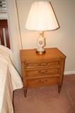 Barker Bros Side tables 2 and glass lamp