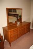 Barker Bros 9 drawer Dresser & Mirror