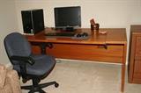 Computer Table, office Chair, HP monitor keyboard and mouse