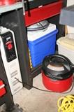 Oil heater, ice chest, shredder, shop vac