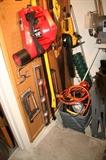 Vises, levels, chain saw, reg saws, hammers, sockets, screwdrivers, etc
