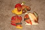 Vintage Chalkware 1960's Arabs 2 mint condition & 1 has a few nicks very collectable 
