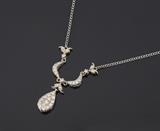 Lot 1213:  DIAMOND LAVALIER NECKLACE