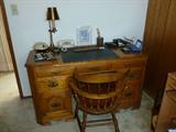Vintage maple desk & chair