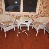 tons of white wicker sets