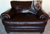 Faux Leather Over Sized Chair
