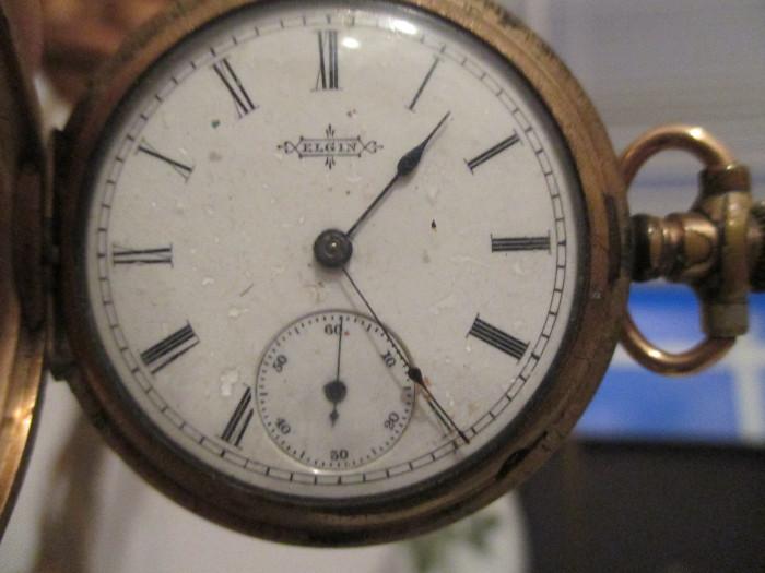 Antique Rose Gold Elgin Pocket Watch