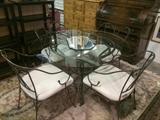 Great round glass table with 4 chairs